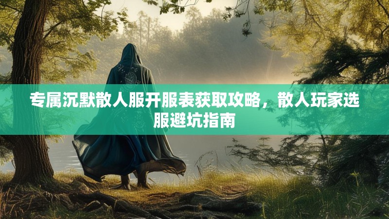 专属沉默散人服开服表获取攻略，散人玩家选服避坑指南