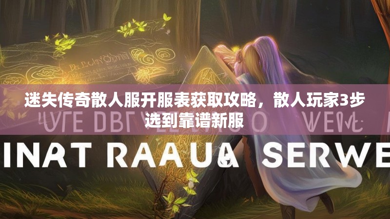 迷失传奇散人服开服表获取攻略，散人玩家3步选到靠谱新服