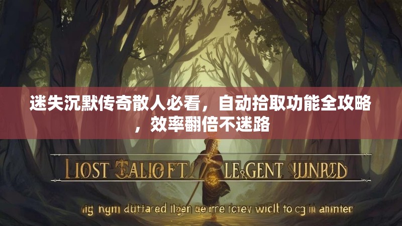 迷失沉默传奇散人必看，自动拾取功能全攻略，效率翻倍不迷路