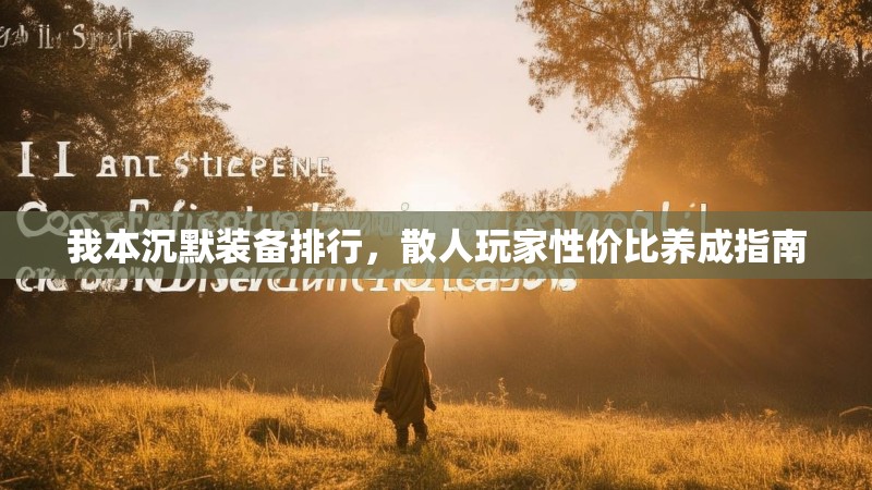 我本沉默装备排行，散人玩家性价比养成指南