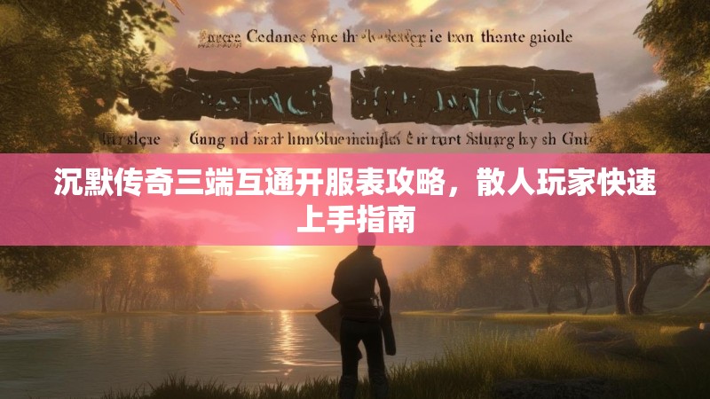 沉默传奇三端互通开服表攻略，散人玩家快速上手指南