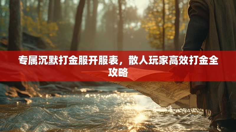 专属沉默打金服开服表，散人玩家高效打金全攻略