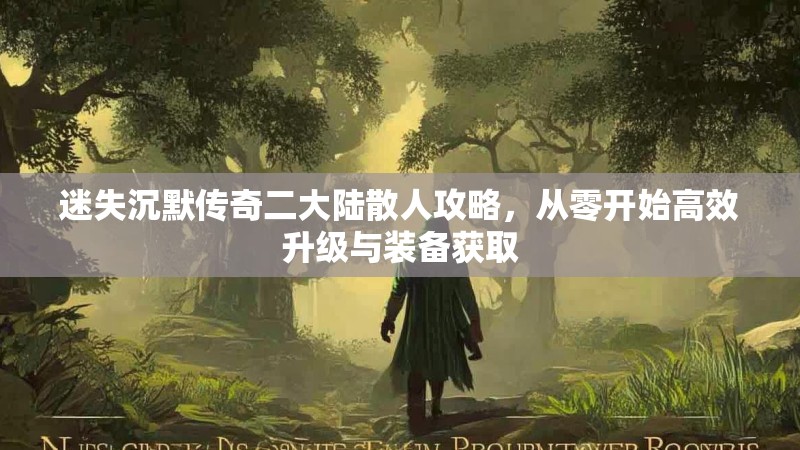 迷失沉默传奇二大陆散人攻略，从零开始高效升级与装备获取
