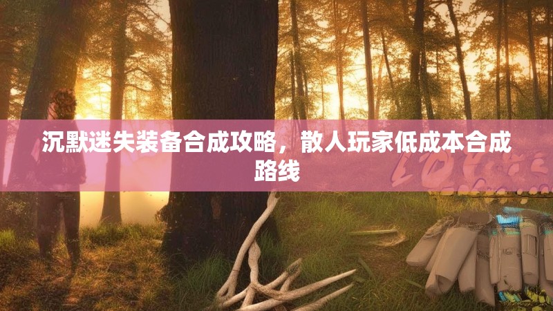 沉默迷失装备合成攻略，散人玩家低成本合成路线