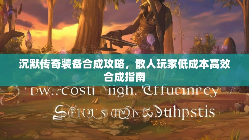 沉默传奇装备合成攻略，散人玩家低成本高效合成指南