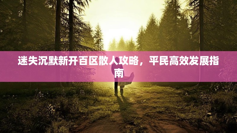 迷失沉默新开百区散人攻略，平民高效发展指南
