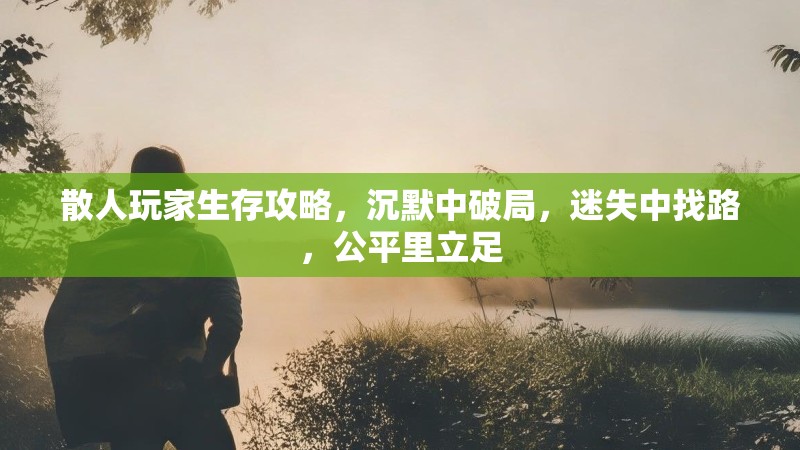 散人玩家生存攻略，沉默中破局，迷失中找路，公平里立足