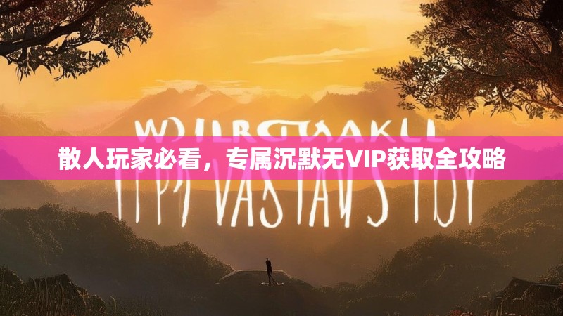 散人玩家必看，专属沉默无VIP获取全攻略