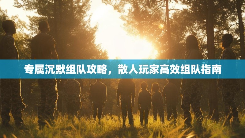 专属沉默组队攻略，散人玩家高效组队指南