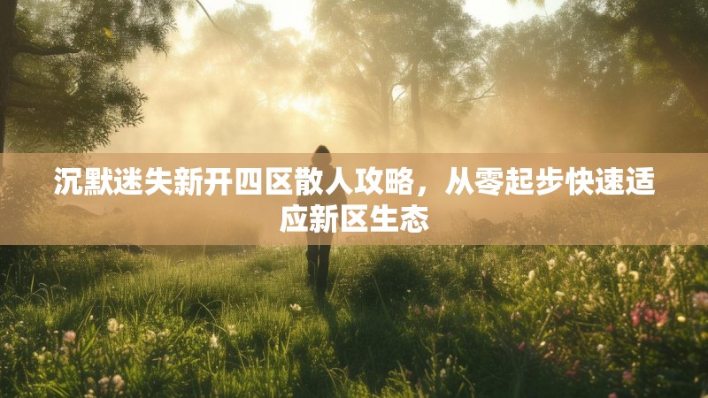 沉默迷失新开四区散人攻略，从零起步快速适应新区生态