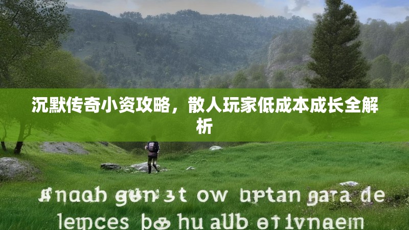 沉默传奇小资攻略，散人玩家低成本成长全解析