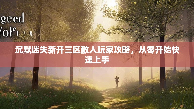 沉默迷失新开三区散人玩家攻略，从零开始快速上手