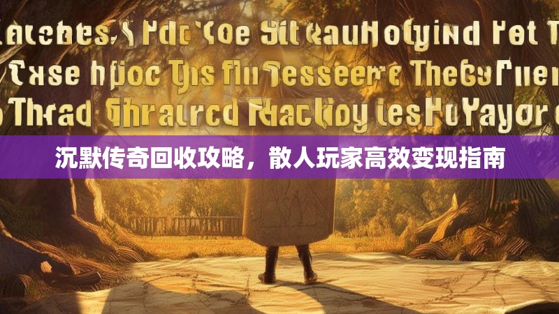 沉默传奇回收攻略，散人玩家高效变现指南