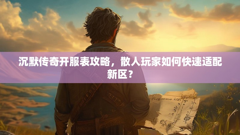 沉默传奇开服表攻略，散人玩家如何快速适配新区？