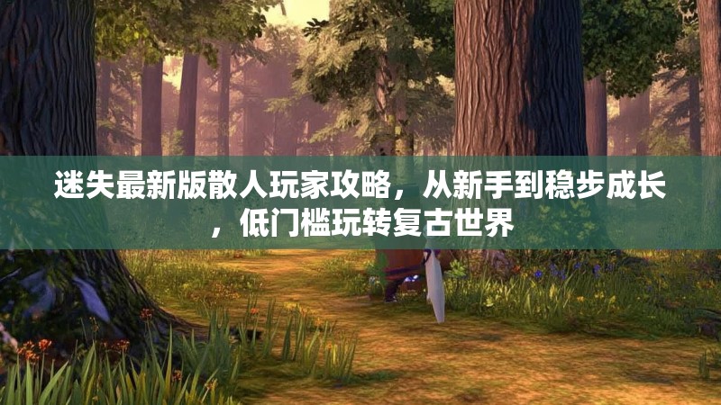 迷失最新版散人玩家攻略，从新手到稳步成长，低门槛玩转复古世界