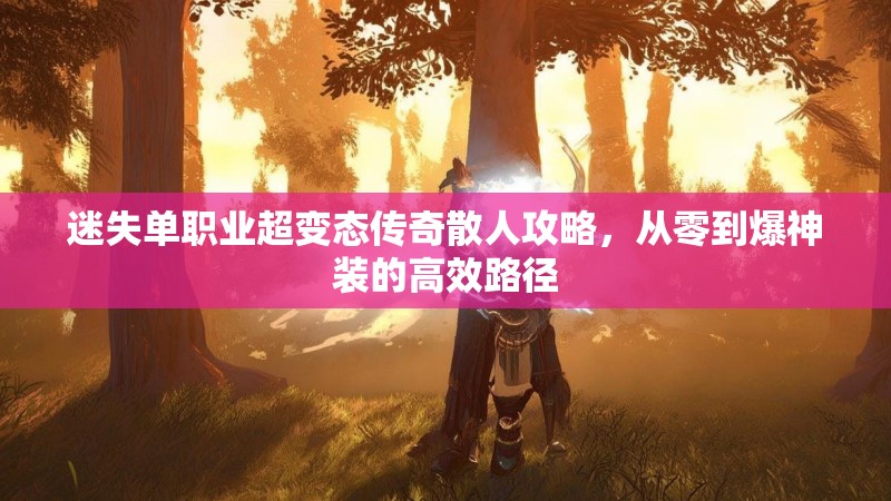 迷失单职业超变态传奇散人攻略，从零到爆神装的高效路径
