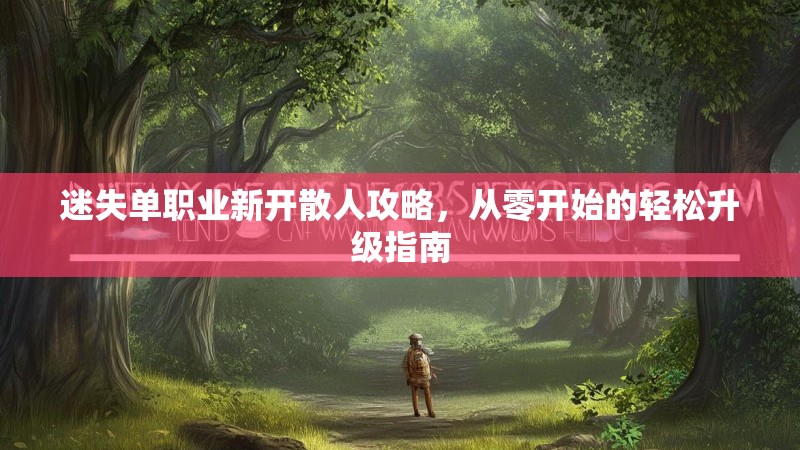 迷失单职业新开散人攻略，从零开始的轻松升级指南