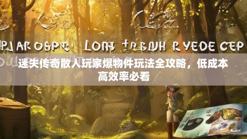 迷失传奇散人玩家爆物件玩法全攻略，低成本高效率必看