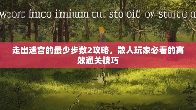走出迷宫的最少步数2攻略，散人玩家必看的高效通关技巧