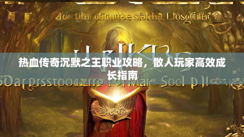 热血传奇沉默之王职业攻略，散人玩家高效成长指南