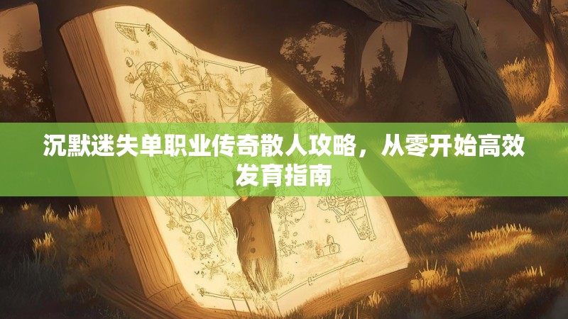 沉默迷失单职业传奇散人攻略，从零开始高效发育指南