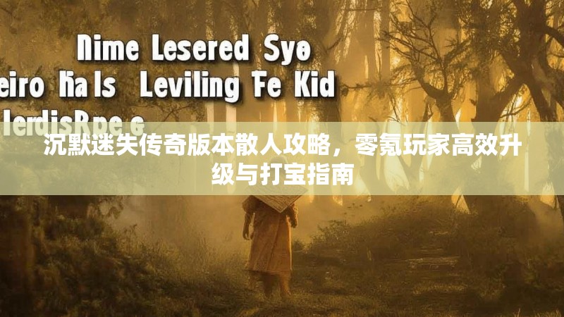 沉默迷失传奇版本散人攻略，零氪玩家高效升级与打宝指南