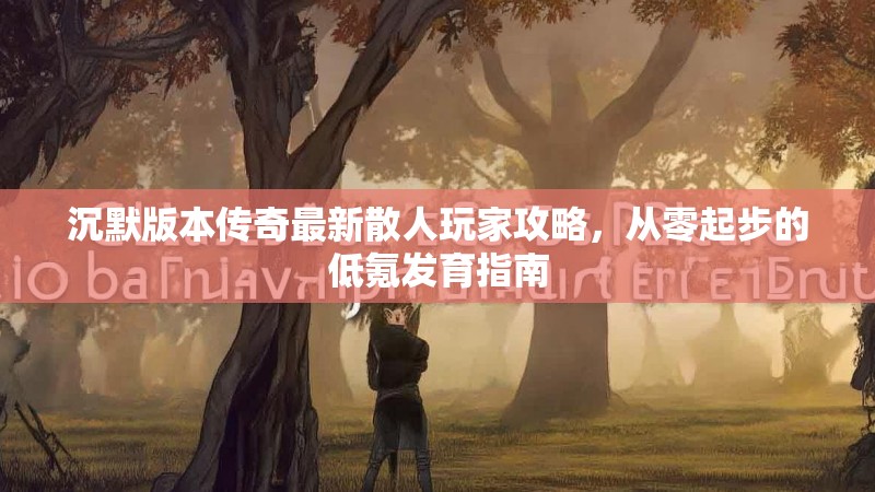 沉默版本传奇最新散人玩家攻略，从零起步的低氪发育指南