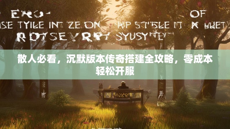 散人必看，沉默版本传奇搭建全攻略，零成本轻松开服