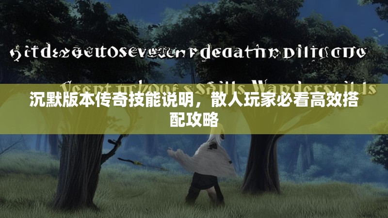 沉默版本传奇技能说明，散人玩家必看高效搭配攻略