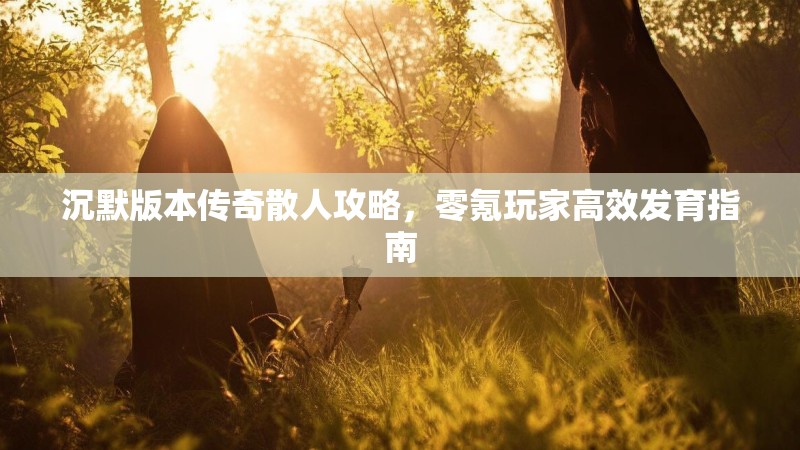 沉默版本传奇散人攻略，零氪玩家高效发育指南