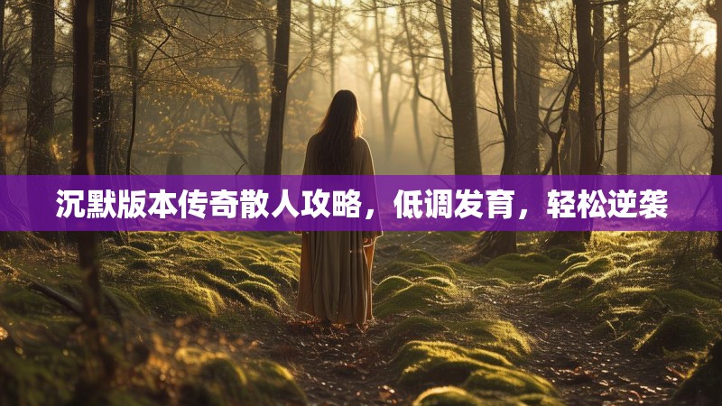 沉默版本传奇散人攻略，低调发育，轻松逆袭
