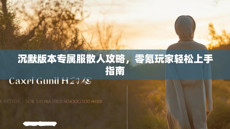 沉默版本专属服散人攻略，零氪玩家轻松上手指南