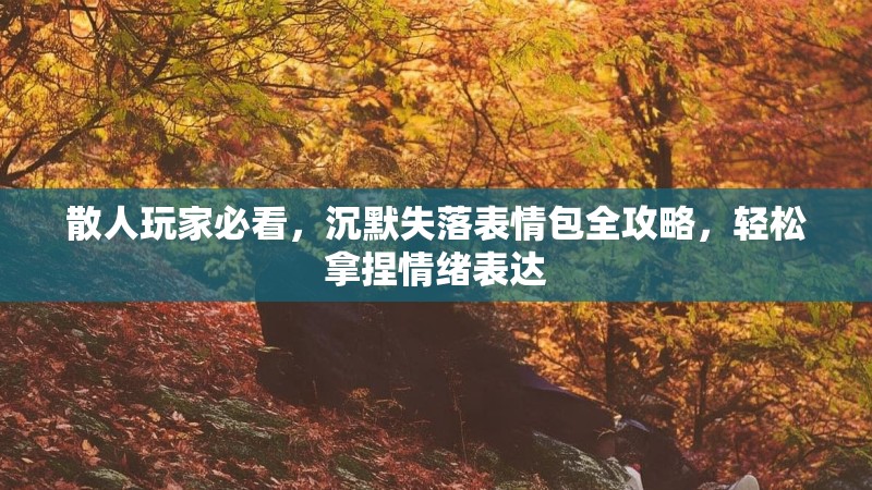 散人玩家必看，沉默失落表情包全攻略，轻松拿捏情绪表达