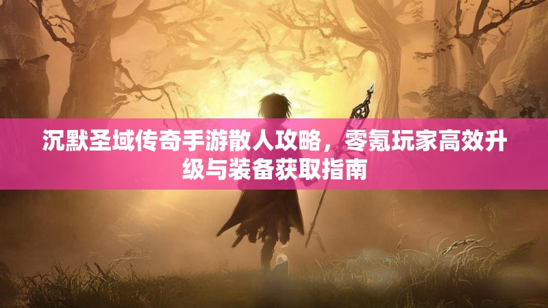 沉默圣域传奇手游散人攻略，零氪玩家高效升级与装备获取指南