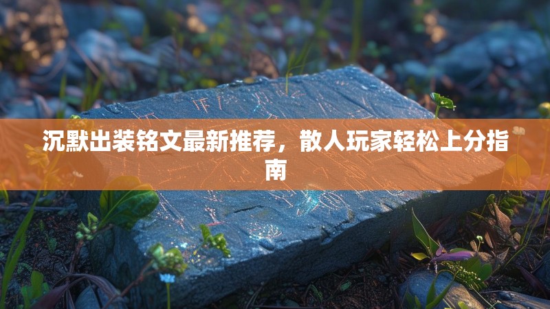 沉默出装铭文最新推荐，散人玩家轻松上分指南