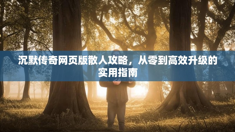 沉默传奇网页版散人攻略，从零到高效升级的实用指南