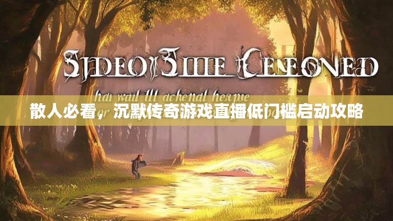 散人必看，沉默传奇游戏直播低门槛启动攻略