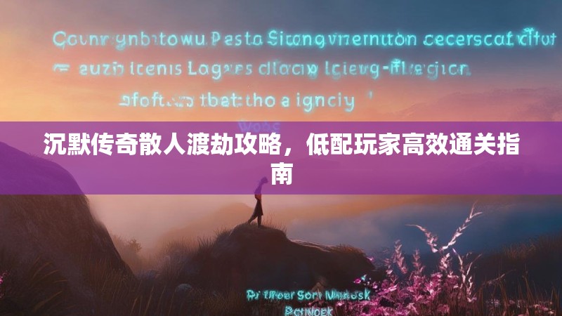 沉默传奇散人渡劫攻略，低配玩家高效通关指南