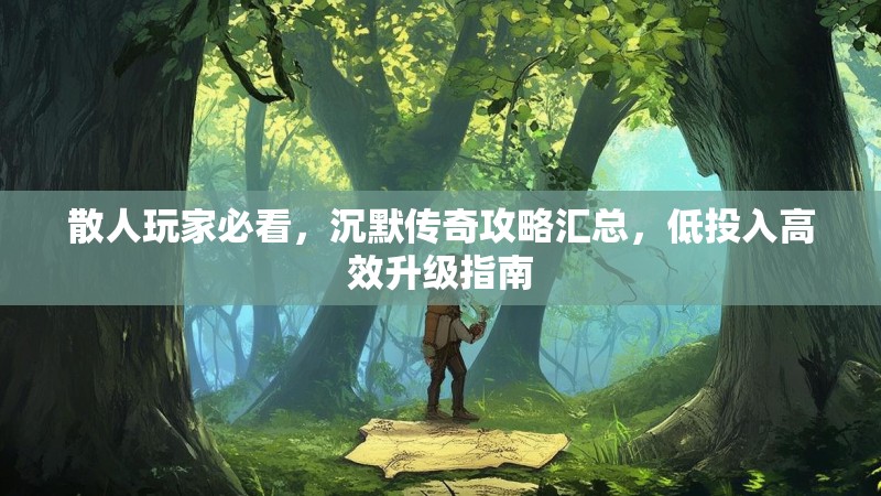 散人玩家必看，沉默传奇攻略汇总，低投入高效升级指南