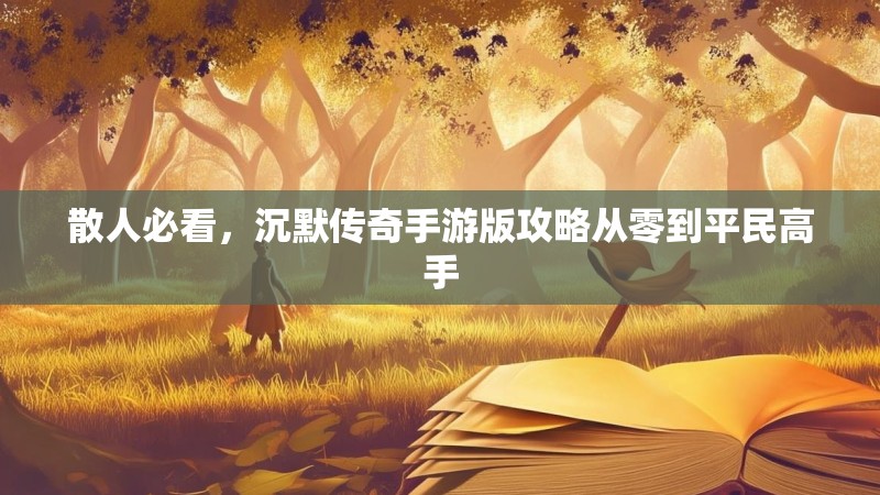 散人必看，沉默传奇手游版攻略从零到平民高手