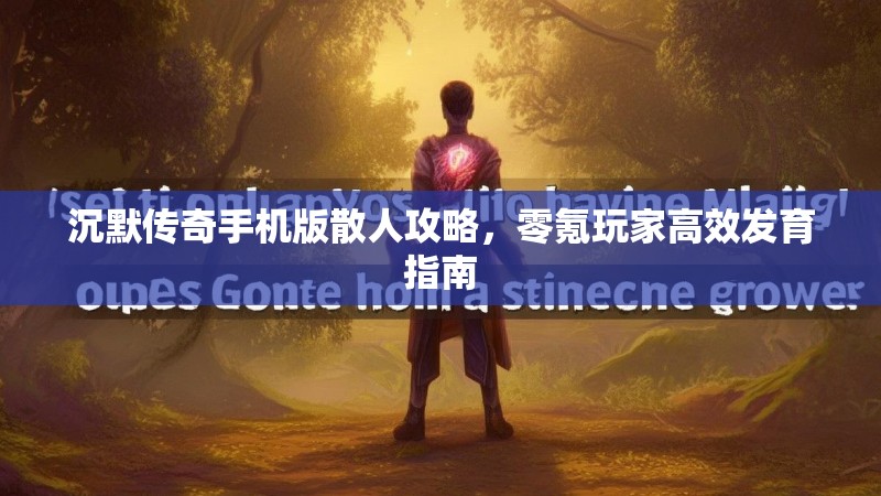 沉默传奇手机版散人攻略，零氪玩家高效发育指南