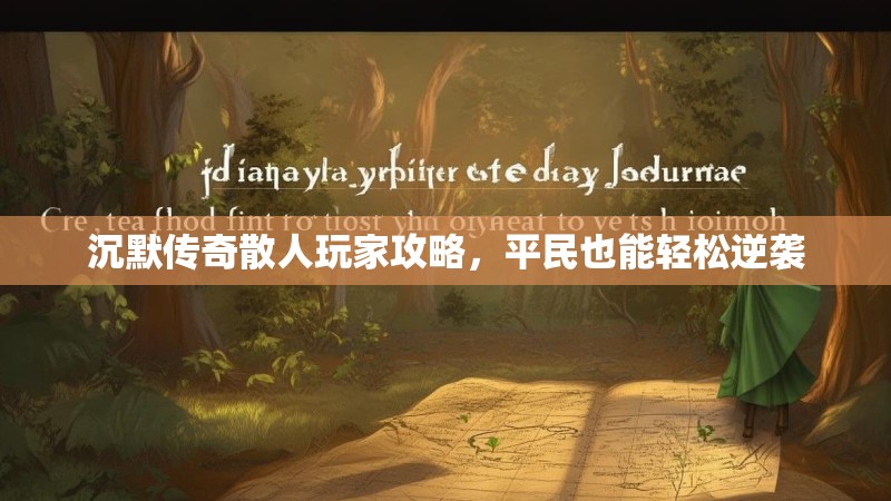 沉默传奇散人玩家攻略，平民也能轻松逆袭