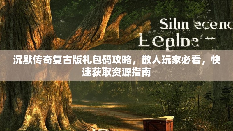 沉默传奇复古版礼包码攻略，散人玩家必看，快速获取资源指南