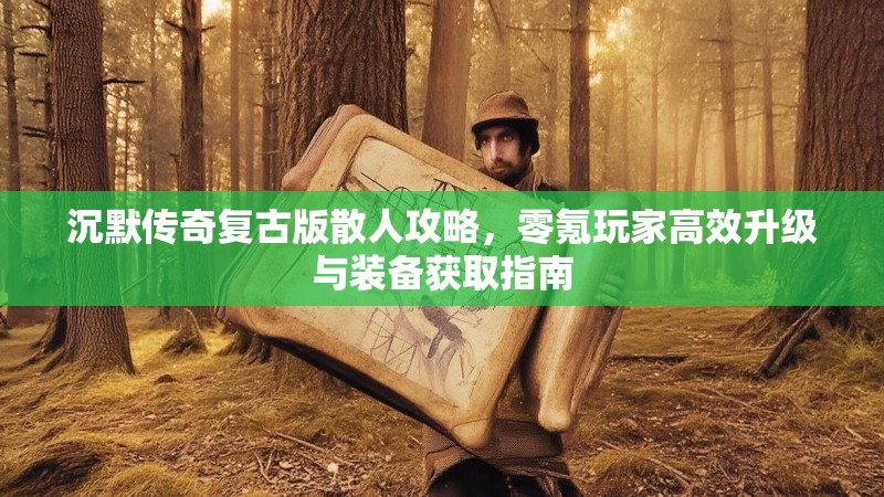 沉默传奇复古版散人攻略，零氪玩家高效升级与装备获取指南