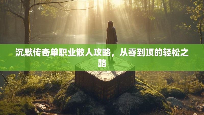 沉默传奇单职业散人攻略，从零到顶的轻松之路