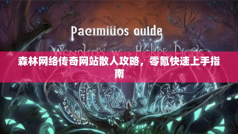 森林网络传奇网站散人攻略，零氪快速上手指南