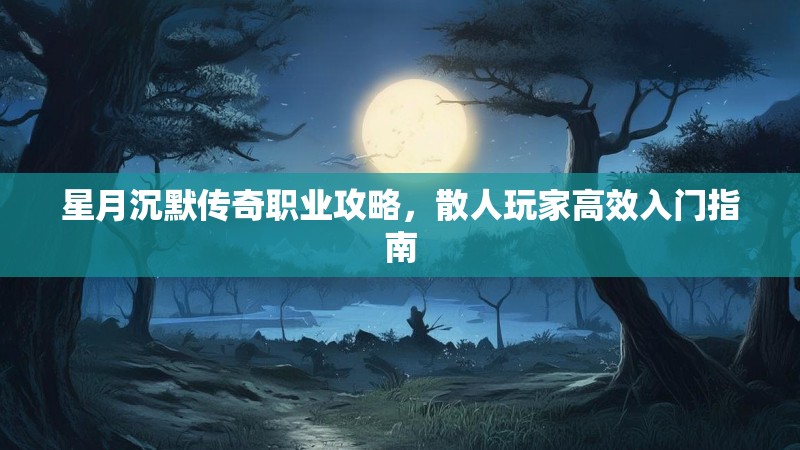 星月沉默传奇职业攻略，散人玩家高效入门指南