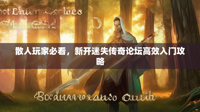 散人玩家必看，新开迷失传奇论坛高效入门攻略