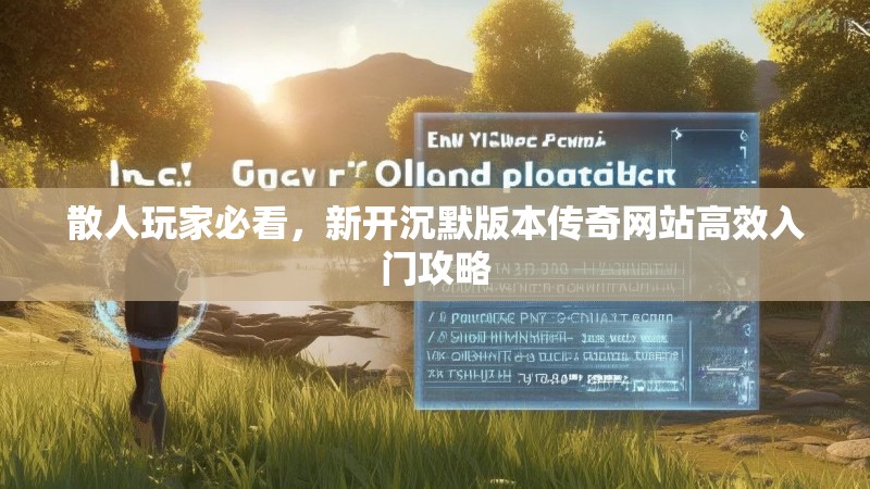 散人玩家必看，新开沉默版本传奇网站高效入门攻略