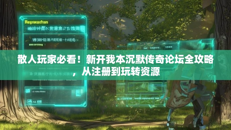 散人玩家必看！新开我本沉默传奇论坛全攻略，从注册到玩转资源